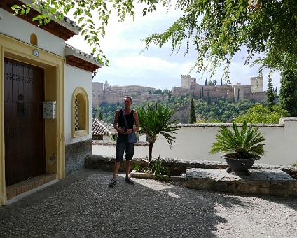 P1000124 Granada, Moorse wijk Albaicin uitzicht op Al Hambra.